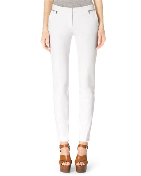 women's michael kors white slacks|Michael Kors women's stretch pants.